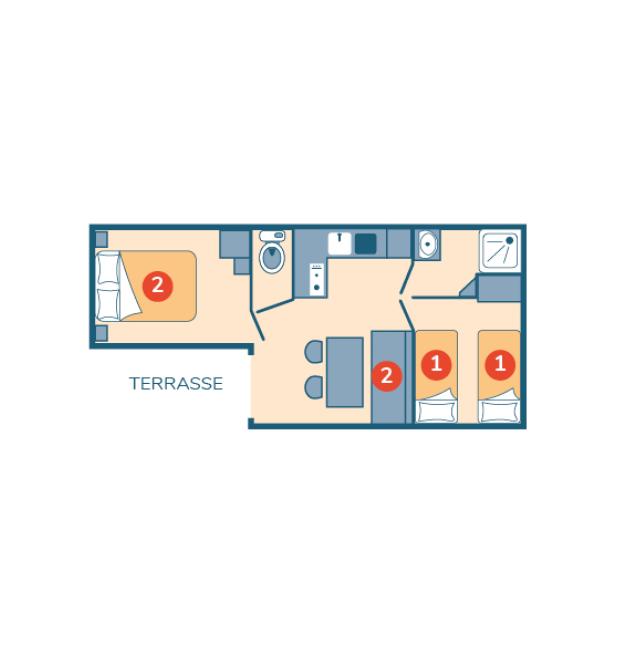 Plan mobil-home Loggia Éco camping Signol