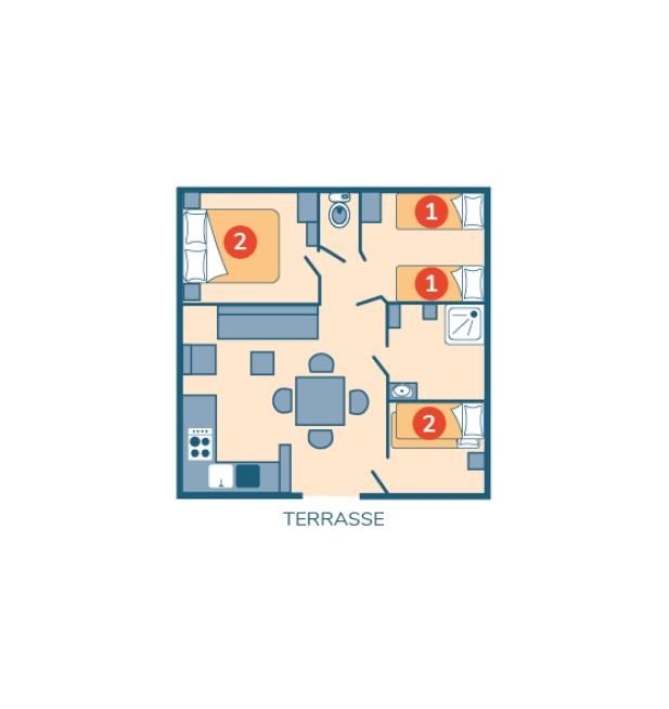 Plan Chalet Grand Large camping La Corniche