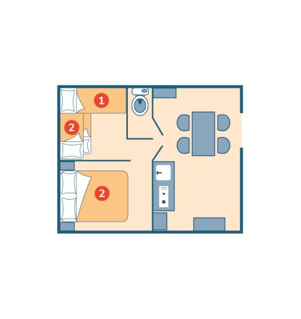 Plan mobil-home Tithome camping La Corniche