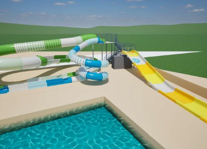 Toboggans aquatiques sur l'Ile d'Oléron