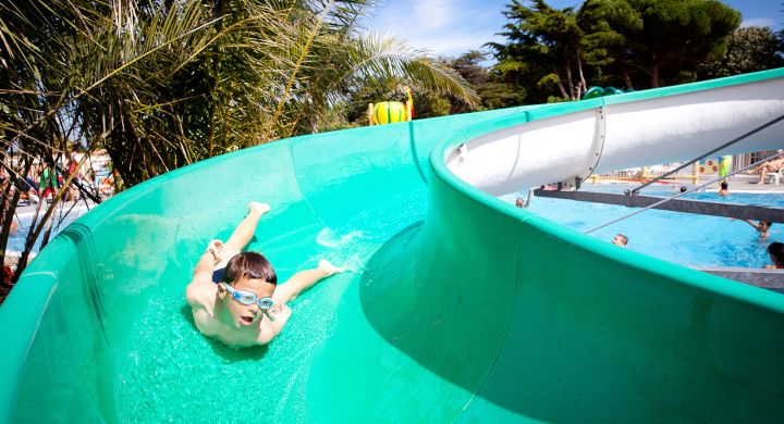 Campsite On Ile De Re With Pool And Water Slide Les Peupliers Campsite