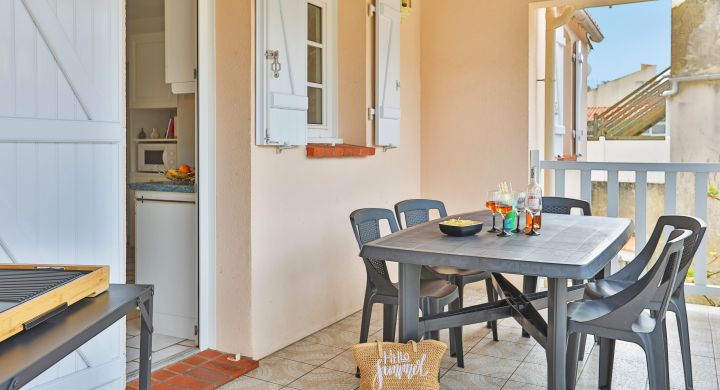 Terrasse maison Camping Le Petit Rocher en Vendée