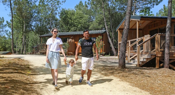 Village de lodges camping Le Petit Rocher en Vendée