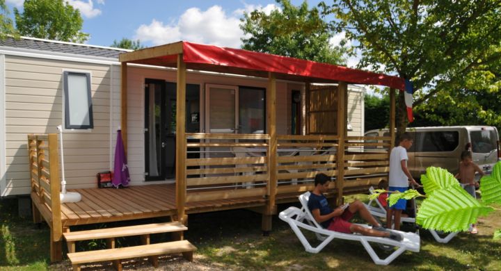 Mobil-home Famille camping La Mignardière Châteaux de la Loire