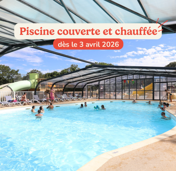 Profitez de la piscine couverte et chauffée du camping Le Petit Rocher en Vendée