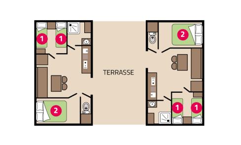 Plan mobil-home Tribu camping La Mignardière