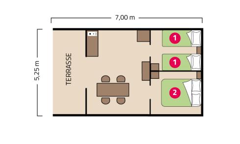 Plan Tente Natura camping La Corniche
