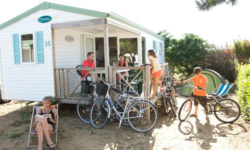 Mobil-home Loggia Éco camping Les Peupliers