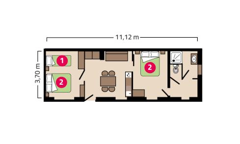 Plan appartement de La Martiniere Maison Esperanza