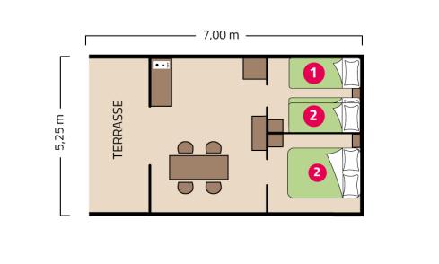 Plan Tente Natura camping Le Petit Rocher