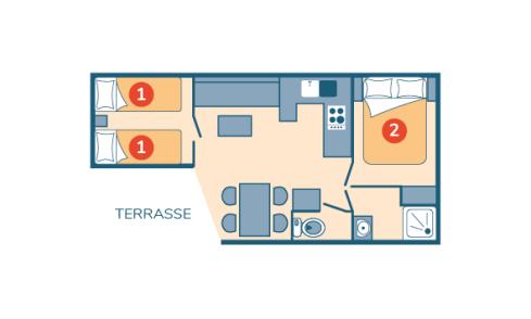 Plan mobil-home Atlantique camping Park er Lann