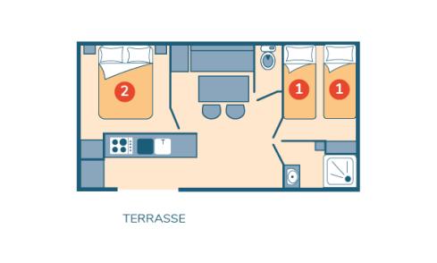 Plan mobil-home Bahia camping La Corniche