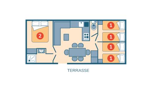 Plan mobil-home Évasion camping La Corniche